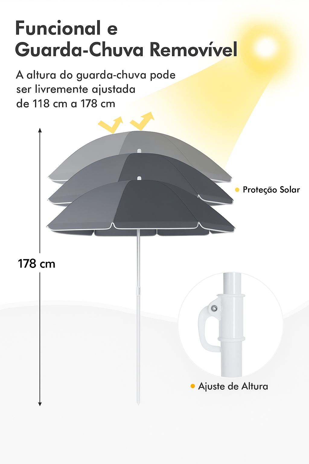 Cadeiras Dobráveis com Guarda‑Sol e Cooler Integrado - SombraLux