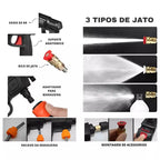 Lavadora portátil de alta pressão Mangueira de 5m + Bateria Recarregável - TurboWash